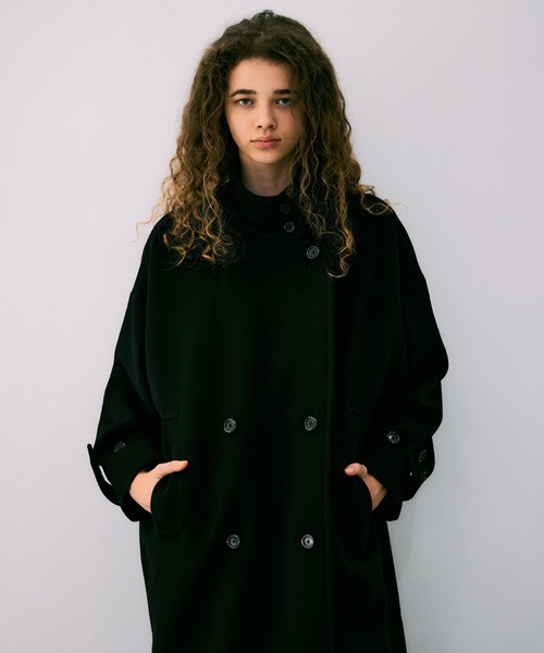 NOISE MAKER（ノイズメーカー）の「エクセレントビーバー 2WAYカラーコクーンコート【MADE IN JAPAN】（その他アウター・レディース・ブラック/グレー・36/38）」の17枚目の写真