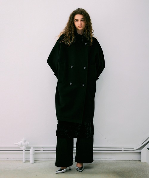 NOISE MAKER（ノイズメーカー）の「エクセレントビーバー 2WAYカラーコクーンコート【MADE IN JAPAN】（その他アウター・レディース・ブラック/グレー・36/38）」の16枚目の写真