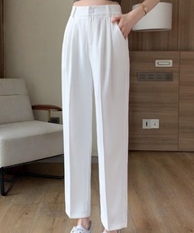 ウエストゴム センタープレス テーパードパンツ