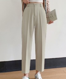 ウエストゴム センタープレス テーパードパンツ