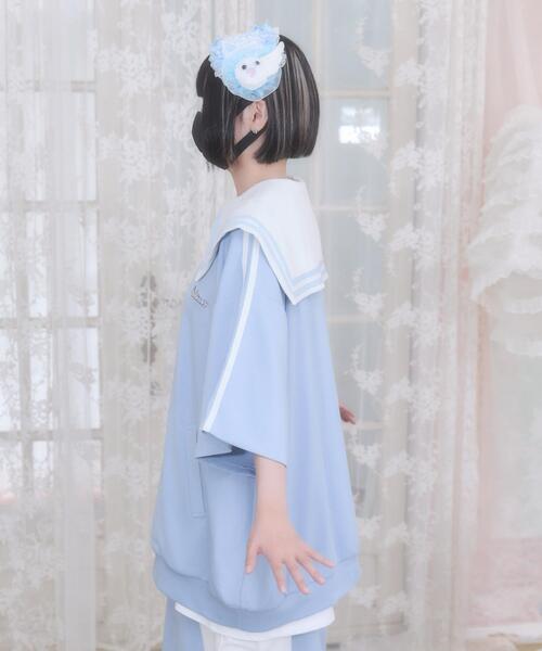 Whinny(ホワイニー)の「Whinny/いつまでも青春カリスマおジャージ(ブルゾン・レディース・ホワイト/ブラック/サックスブルー・FREE)」の16枚目の写真
