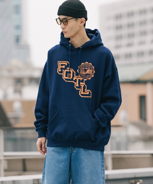 FRUIT OF THE LOOM（フルーツオブザルーム）の「FRUIT OF THE LOOM/フルーツオブザルーム FTL RETRO LOGO HOODIE フーディー（パーカー・メンズ・グレー/ネイビー/ブラック・M/XL/L）」の14枚目の写真