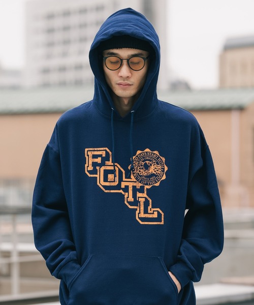 FRUIT OF THE LOOM（フルーツオブザルーム）の「FRUIT OF THE LOOM/フルーツオブザルーム FTL RETRO LOGO HOODIE フーディー（パーカー・メンズ・グレー/ネイビー/ブラック・M/XL/L）」の12枚目の写真