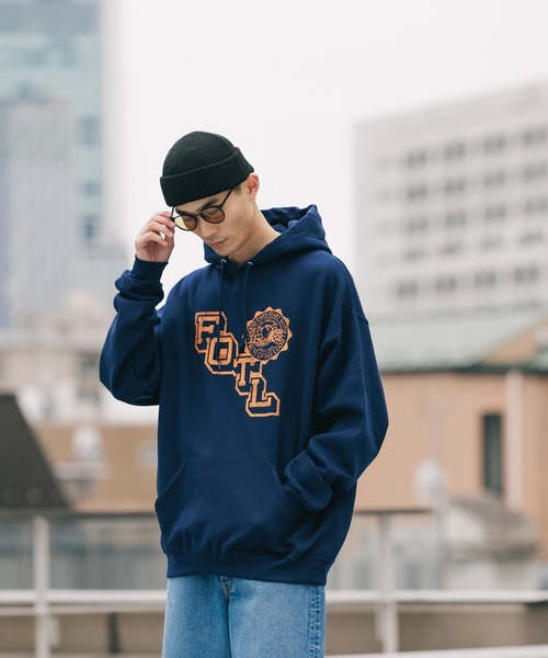 FRUIT OF THE LOOM（フルーツオブザルーム）の「FRUIT OF THE LOOM/フルーツオブザルーム FTL RETRO LOGO HOODIE フーディー（パーカー・メンズ・グレー/ネイビー/ブラック・M/XL/L）」の16枚目の写真