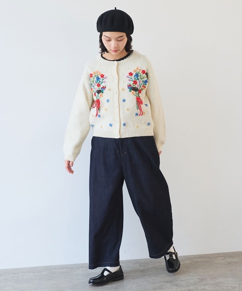 bulle de savon（ビュルデサボン）の「△7.7oz denim ポワンパンツ（デニムパンツ・レディース・インディゴブルー・FREE）」の10枚目の写真