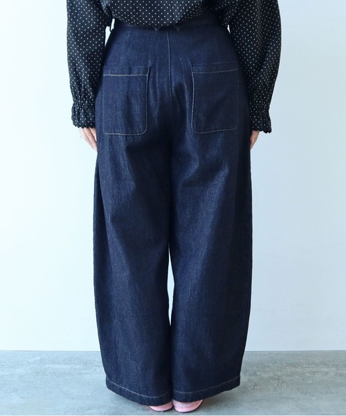 bulle de savon（ビュルデサボン）の「△7.7oz denim ポワンパンツ（デニムパンツ・レディース・インディゴブルー・FREE）」の15枚目の写真