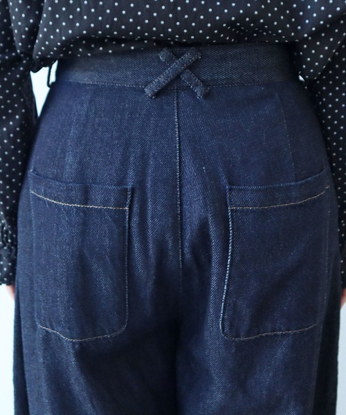 bulle de savon（ビュルデサボン）の「△7.7oz denim ポワンパンツ（デニムパンツ・レディース・インディゴブルー・FREE）」の17枚目の写真