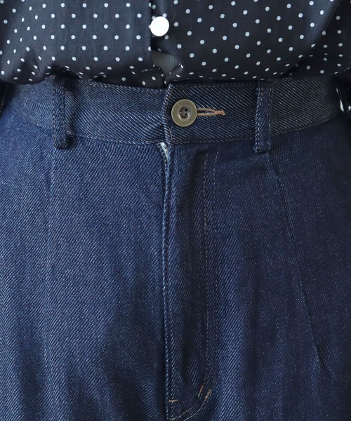 bulle de savon（ビュルデサボン）の「△7.7oz denim ポワンパンツ（デニムパンツ・レディース・インディゴブルー・FREE）」の16枚目の写真