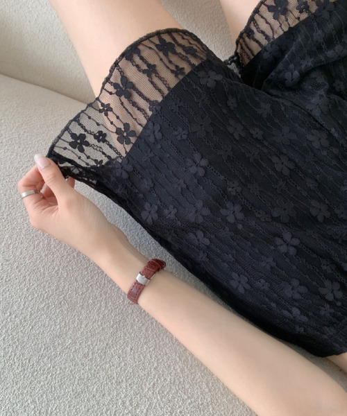 2ly2(トゥーリートゥー)の「スカートにぴったり◎透け感防止レースパンツ(その他パンツ・レディース・ホワイト/ブラック・FREE)」の14枚目の写真