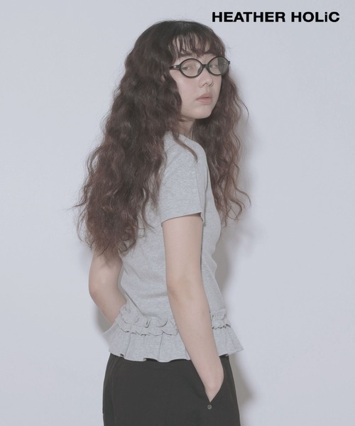 tシャツ HOLiC フリルTEE　497278 レディース HOLiC フリルTEE 497278（Tシャツ/カットソー）｜Heather