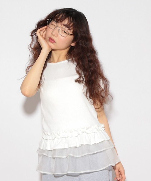 tシャツ HOLiC フリルTEE　497278 レディース HOLiC フリルTEE 497278（Tシャツ/カットソー）｜Heather