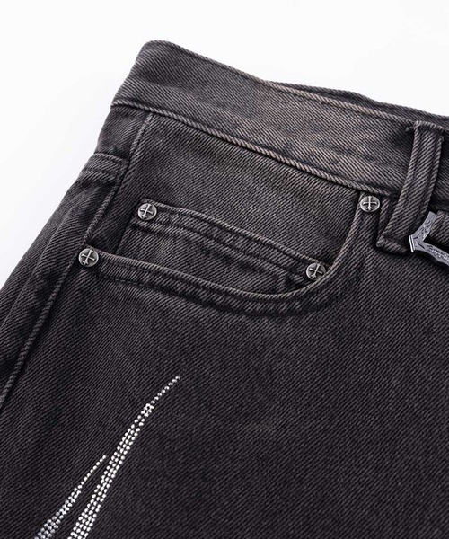 Supplier ロゴ入り 黒デニムパンツ SUPPLIER（サプライヤー）の「SUPPLIER/サプライヤー MONOGRAM