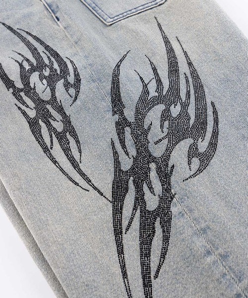 セール】SUPPLIER/サプライヤー Tribal Rhinestone Denim Shorts