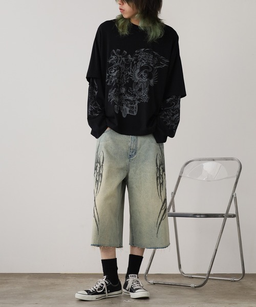 セール】SUPPLIER/サプライヤー Tribal Rhinestone Denim Shorts