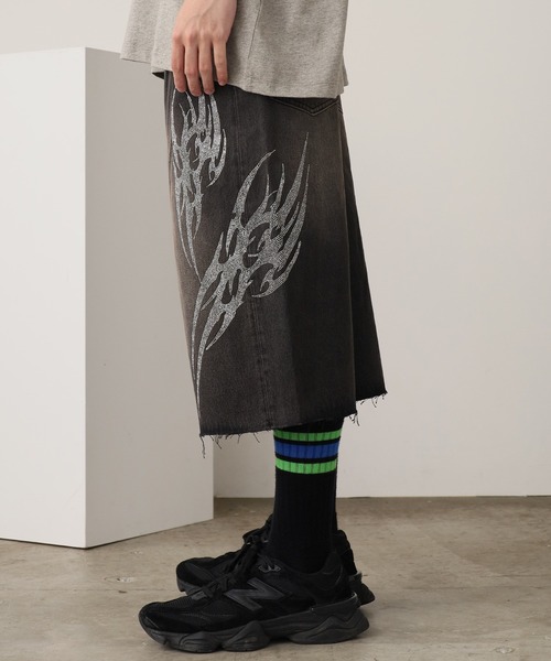 セール】SUPPLIER/サプライヤー Tribal Rhinestone Denim Shorts