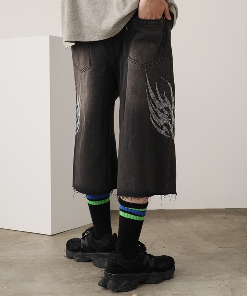セール】SUPPLIER/サプライヤー Tribal Rhinestone Denim Shorts