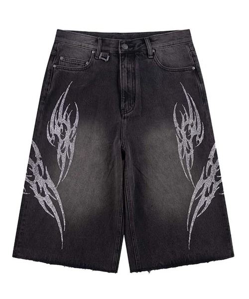 サプライヤー｜Tribal Rhinestone Denim Shorts｜L セール】SUPPLIER/サプライヤー Tribal Rhinestone Denim Shorts