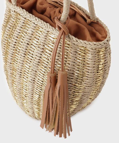 GALLEST（ギャレスト）の「メタリック編込みかごバッグ（ハンドバッグ・レディース・ブラック/ベージュ・00）」の14枚目の写真