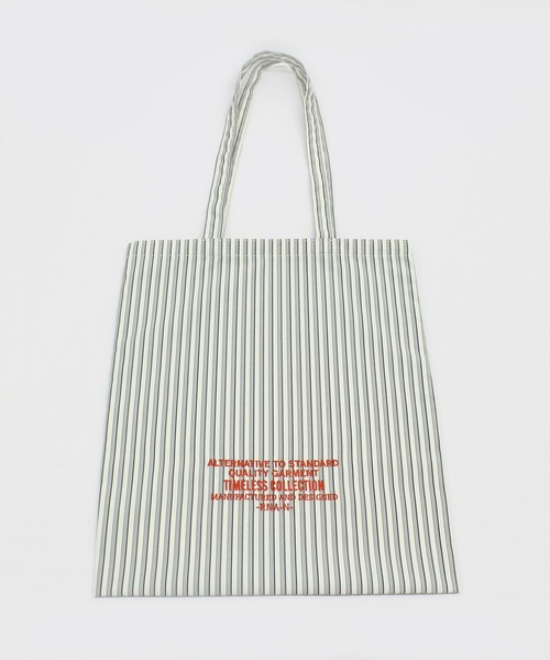 RNA-N（アールエヌエーエヌ）の「E5128 マルチストライプネーム刺繍トート（ショルダーバッグ・レディース・ブルー/ホワイト×ブラック/ホワイト×グリーン/ピンク/イエロー・FREE）」の3枚目の写真
