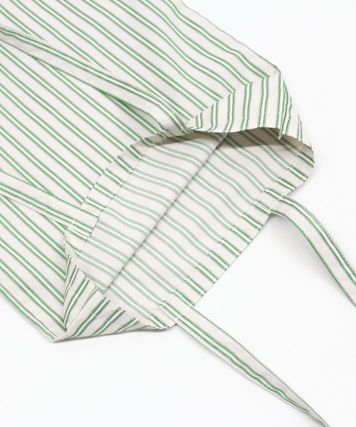 RNA-N（アールエヌエーエヌ）の「E5128 マルチストライプネーム刺繍トート（ショルダーバッグ・レディース・ブルー/ホワイト×ブラック/ホワイト×グリーン/ピンク/イエロー・FREE）」の14枚目の写真