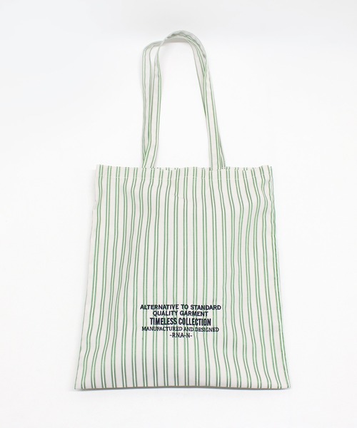 E5128 マルチストライプネーム刺繍トート（ショルダーバッグ