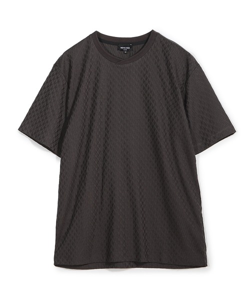 MEN'S BIGI（メンズビギ）の「シルケット加工 変形千鳥柄リンクスTEE（Tシャツ/カットソー・メンズ・ブルー/チャコールグレー/ホワイト/ボルドー・01/02/03/04）」の3枚目の写真
