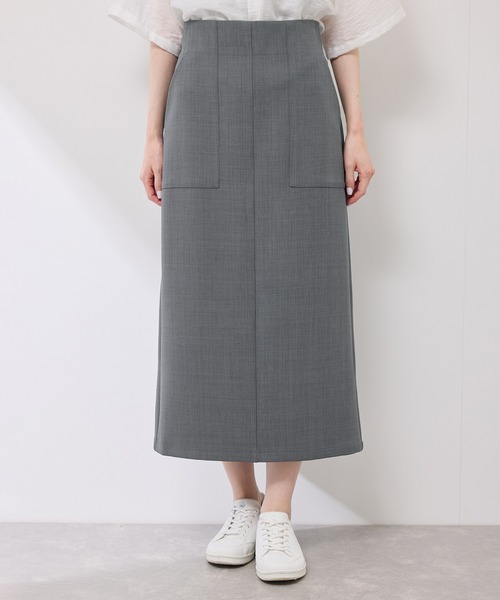 ROPE' PICNIC（ロペピクニック）の「フロントポケットアイラインスカート（スカート・レディース・チャコールグレー/ダークブラウン/ベージュ・36/38/40）」の18枚目の写真