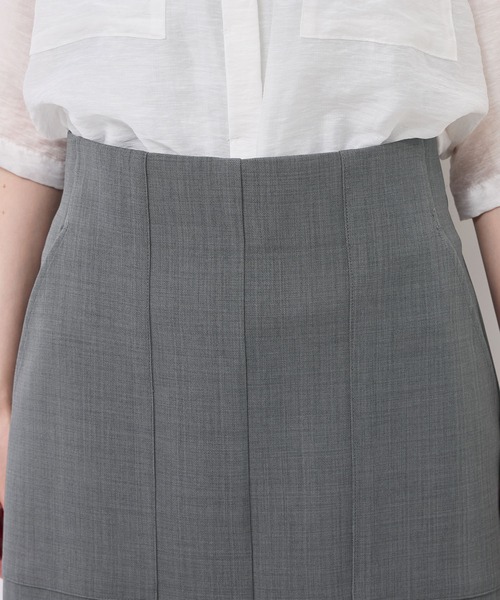 ROPE' PICNIC（ロペピクニック）の「フロントポケットアイラインスカート（スカート・レディース・チャコールグレー/ダークブラウン/ベージュ・36/38/40）」の9枚目の写真