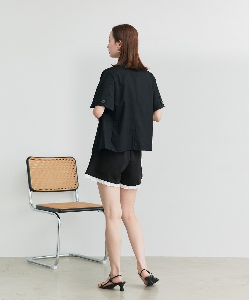ad thie(アドティエ)の「ヘムレース スウェット ショートパンツ(その他パンツ・レディース・オートミール/オフホワイト/ブラック・FREE)」の21枚目の写真