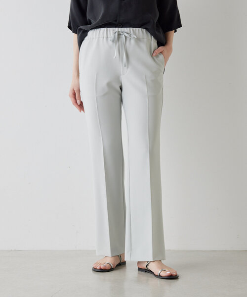 Drawing Numbers（ドローイング ナンバーズ）の「【Drawing Numbers】ダブルクロスドロストソフトフレアパンツ（その他パンツ・レディース・ブラック/ライトグレー・36/38）」の4枚目の写真