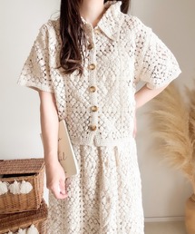 ニットクロシェジャケット