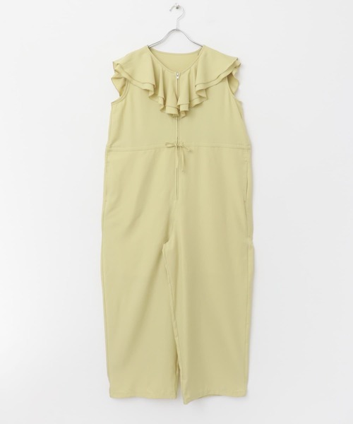 SENSE OF PLACE by URBAN RESEARCH(センスオブプレイスバイアーバンリサーチ)の「フリルオールインワン(サロペット/オーバーオール・レディース・ベージュ/ブラック/ネイビー・SMALL/MEDIUM)」の17枚目の写真