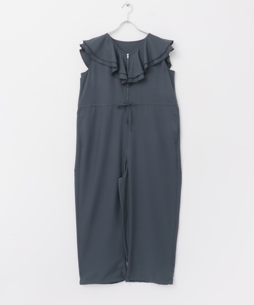 SENSE OF PLACE by URBAN RESEARCH(センスオブプレイスバイアーバンリサーチ)の「フリルオールインワン(サロペット/オーバーオール・レディース・ベージュ/ブラック/ネイビー・SMALL/MEDIUM)」の20枚目の写真
