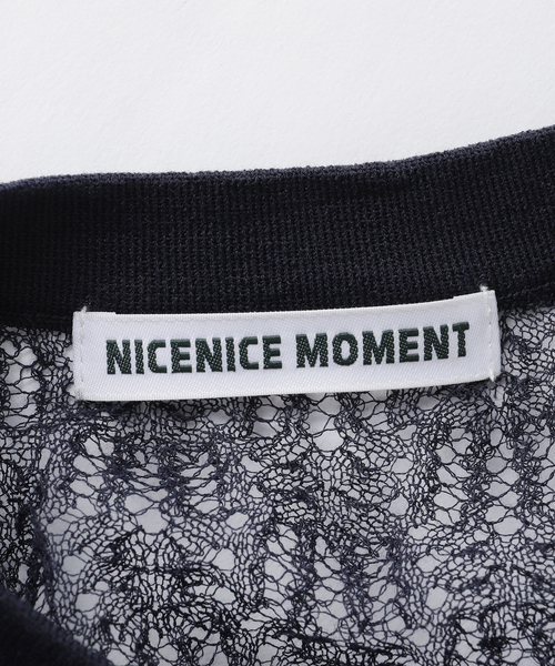 IENA（イエナ）の「NICENICE MOMENT/ナイスナイスモーメント LACE KNIT TOP カットソー NNM1-25SS-004（Tシャツ/カットソー・レディース・ネイビー・FREE）」の5枚目の写真