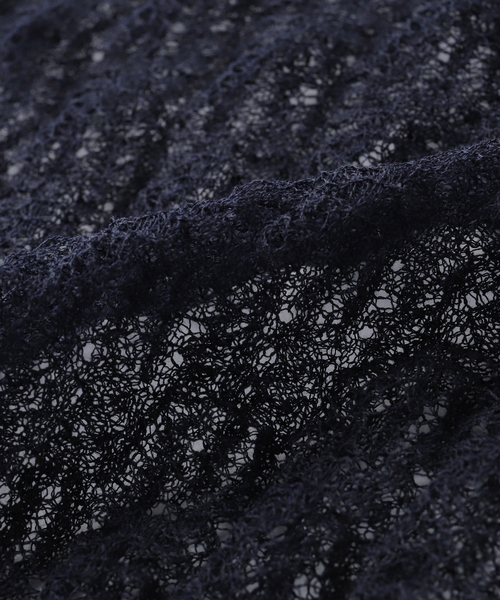 IENA（イエナ）の「NICENICE MOMENT/ナイスナイスモーメント LACE KNIT TOP カットソー NNM1-25SS-004（Tシャツ/カットソー・レディース・ネイビー・FREE）」の3枚目の写真