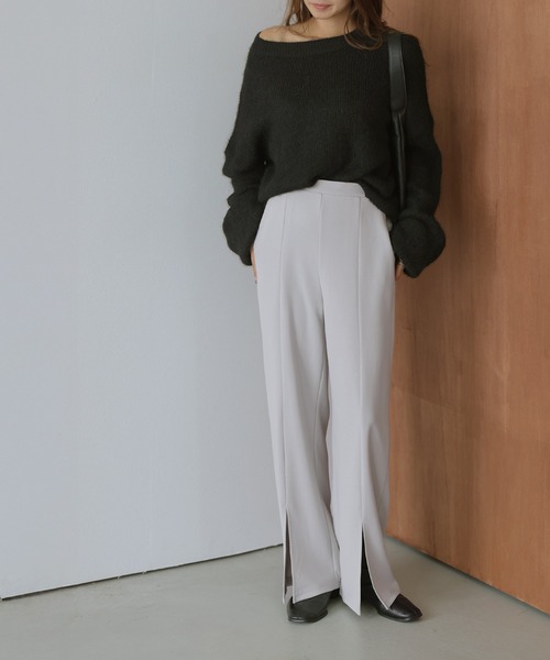 lesperance(レスぺランス)の「センタースリットイージーパンツ(その他パンツ・レディース・ブラウン/ライトグレー/サーモンピンク/ベージュ/ブラック・M/L)」の20枚目の写真