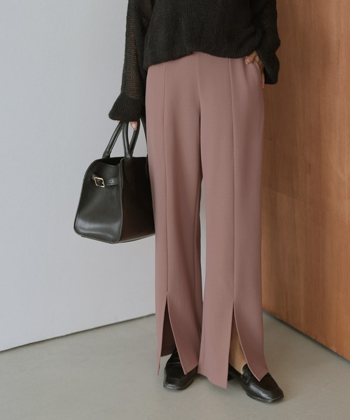 lesperance(レスぺランス)の「センタースリットイージーパンツ(その他パンツ・レディース・ブラウン/ライトグレー/サーモンピンク/ベージュ/ブラック・M/L)」の17枚目の写真