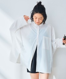 CROSS FUNCTION | 《UV》エブ楽 ラッシュガードオーバーサイズシャツ【CROSS FUNCTION/クロスファンクション】(シャツ/ブラウス)