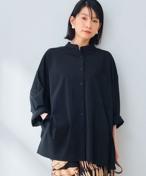 CROSS FUNCTION（クロスファンクション）の「《UV》エブ楽 ラッシュガードオーバーサイズシャツ【CROSS FUNCTION/クロスファンクション】（シャツ/ブラウス・レディース・ブラック/オフホワイト・M/L/LL）」の22枚目の写真