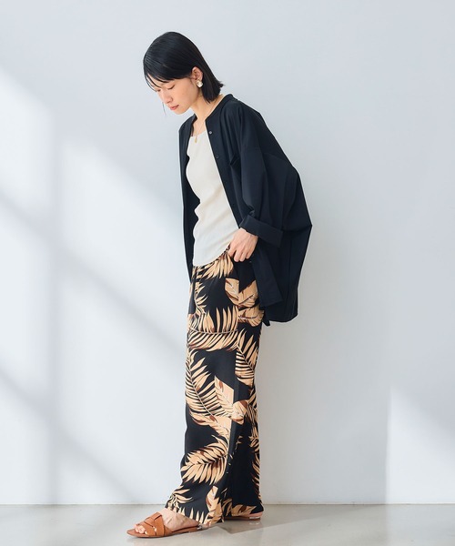 CROSS FUNCTION（クロスファンクション）の「《UV》エブ楽 ラッシュガードオーバーサイズシャツ【CROSS FUNCTION/クロスファンクション】（シャツ/ブラウス・レディース・ブラック/オフホワイト・M/L/LL）」の16枚目の写真