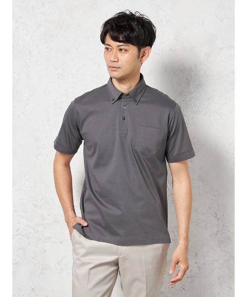[Антипот] короткая рукавная футболка Bizpolo Buttondown без подкладки TOKYO RUN