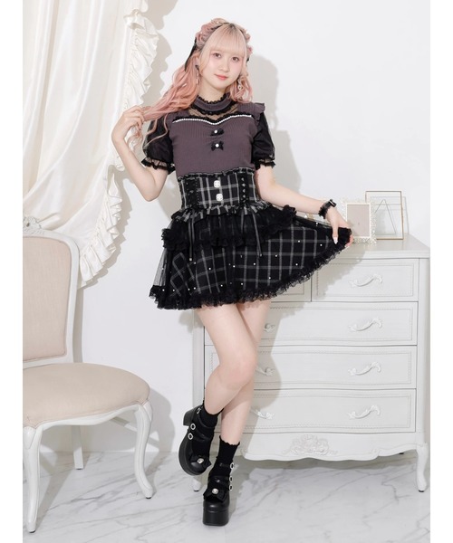 NOEMIE(ノエミー)の「ドットチュールデコルテシアーカットソー(Tシャツ/カットソー・レディース・ブラック/ダークグレー・M)」の8枚目の写真