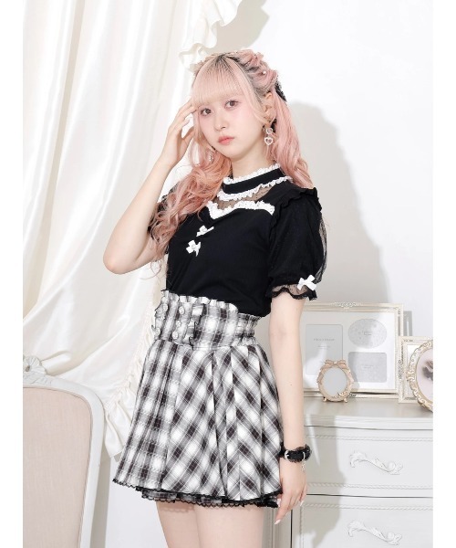 NOEMIE(ノエミー)の「ドットチュールデコルテシアーカットソー(Tシャツ/カットソー・レディース・ブラック/ダークグレー・M)」の7枚目の写真