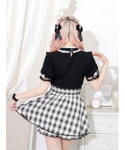 NOEMIE(ノエミー)の「ドットチュールデコルテシアーカットソー(Tシャツ/カットソー・レディース・ブラック/ダークグレー・M)」の6枚目の写真