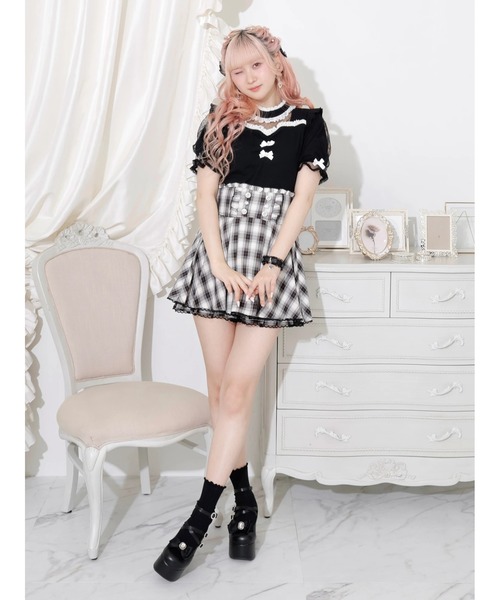 NOEMIE(ノエミー)の「ドットチュールデコルテシアーカットソー(Tシャツ/カットソー・レディース・ブラック/ダークグレー・M)」の5枚目の写真