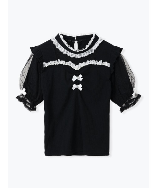 NOEMIE(ノエミー)の「ドットチュールデコルテシアーカットソー(Tシャツ/カットソー・レディース・ブラック/ダークグレー・M)」の3枚目の写真