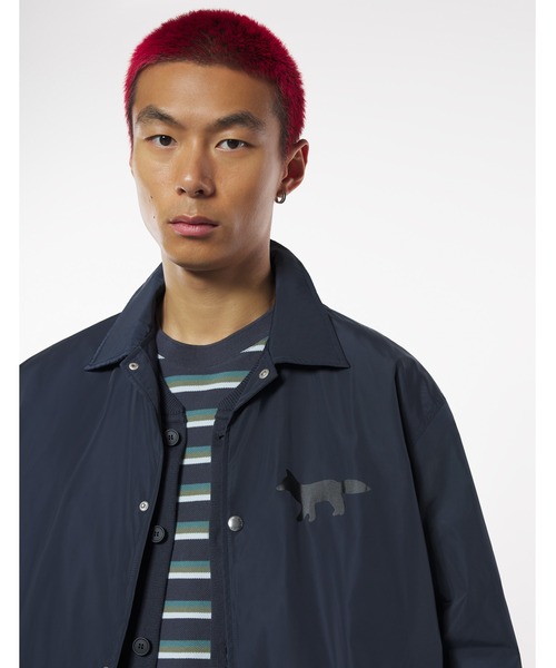 MAISON KITSUNE&#39; - 新品74%off MAISON KITSUNE ストライプ ブルゾン ジャケット キルティング ブルゾン | Maison Kitsuné