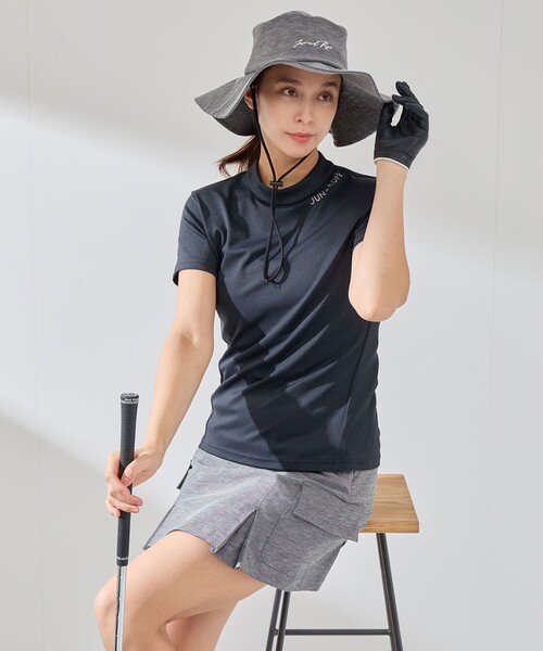 JUN&ROPE'（ジュンアンドロペ）の「【調節付き】フロントロゴ麻混つば広ハット（ハット・レディース・ホワイト/ブラック/グレー・FREE）」の7枚目の写真