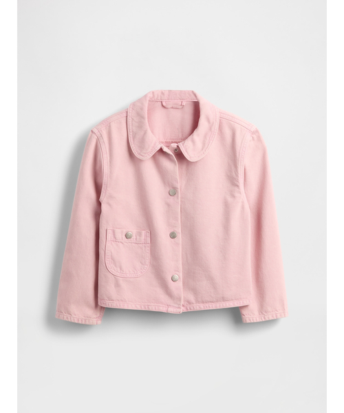 GAP（ギャップ）の「デニム バーンジャケット (キッズ)（デニムジャケット・キッズ・ピンク・110cm/130cm/140cm/150cm/160cm/120cm）」の2枚目の写真