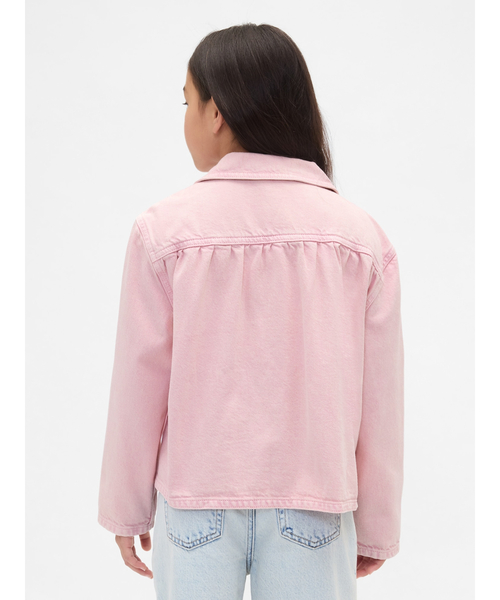GAP（ギャップ）の「デニム バーンジャケット (キッズ)（デニムジャケット・キッズ・ピンク・110cm/130cm/140cm/150cm/160cm/120cm）」の3枚目の写真